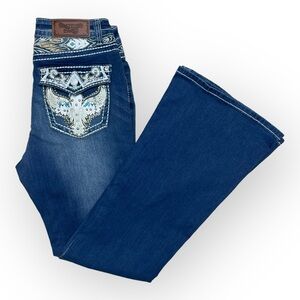 Westfield Eagle women Jeans Size 11 waist 29 embroidery jeans star wing pocket